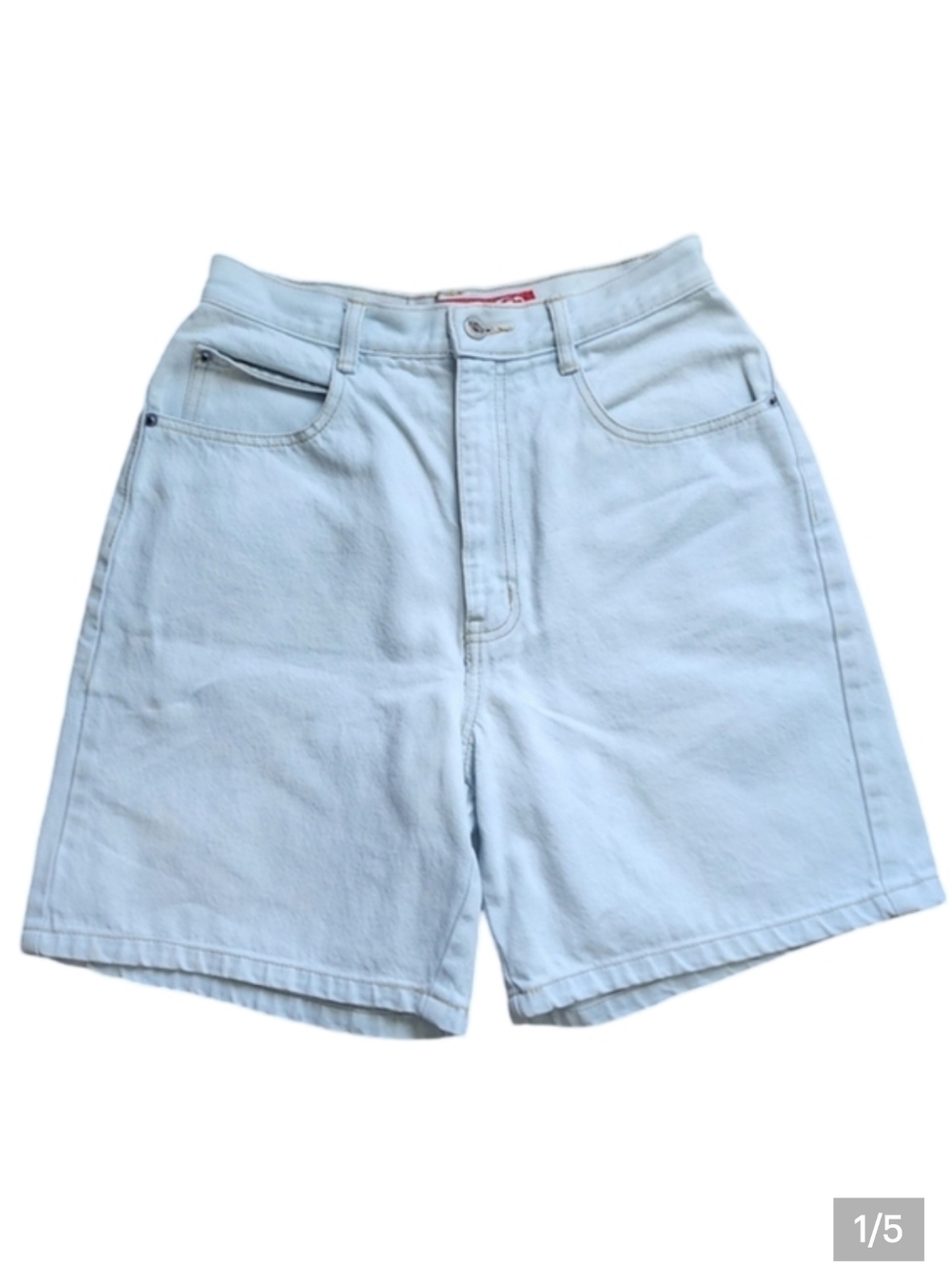 No Excuses Vintage 90's Women's Jr's Size 9/10 Light Wash High Rise Denim Shorts